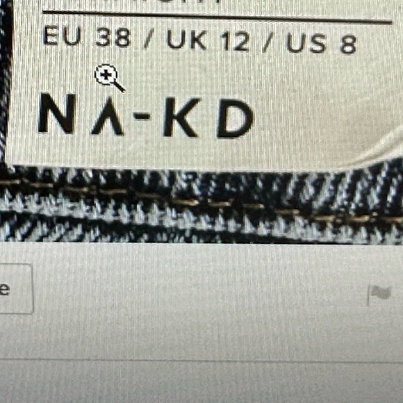 NA-KD Acid Wash Wide Leg Destroyed Jeans EUC - Picture 8 of 8